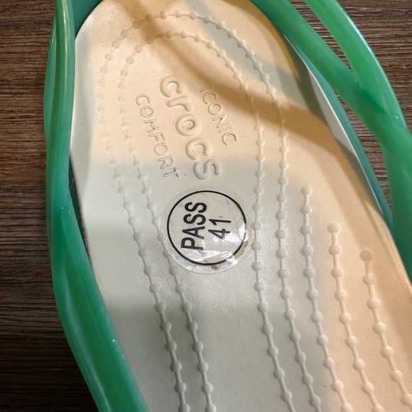 Retro Crocs Tulum Green Sandal Women's Size 7 Colorful Straps Jelly Shoes - Picture 7 of 9